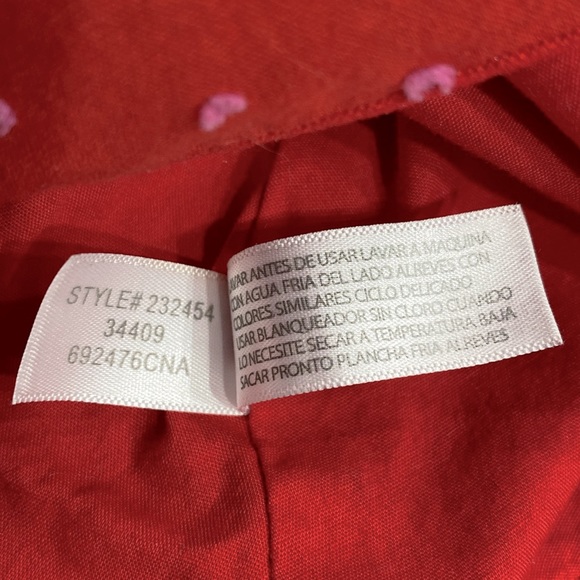 Hooray by Cynthia Rowley 100% Cotton Red Lined Ruffles Baby Girl Summer Dress !! - Picture 7 of 8